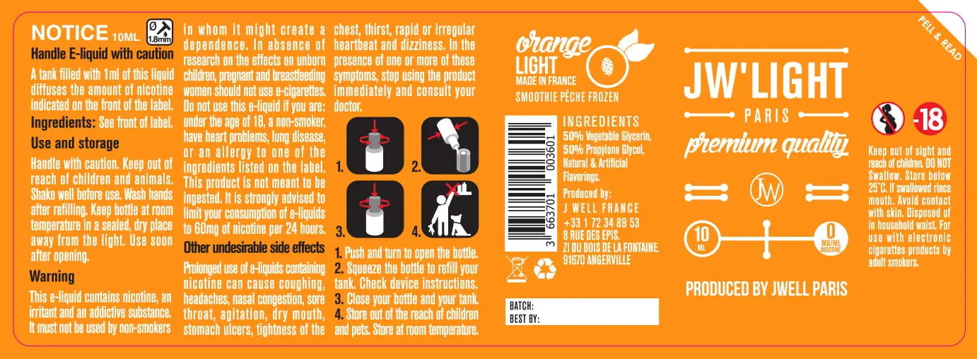 40X114 10ML ORANGE LIGHT 10ml-UK - 0mg