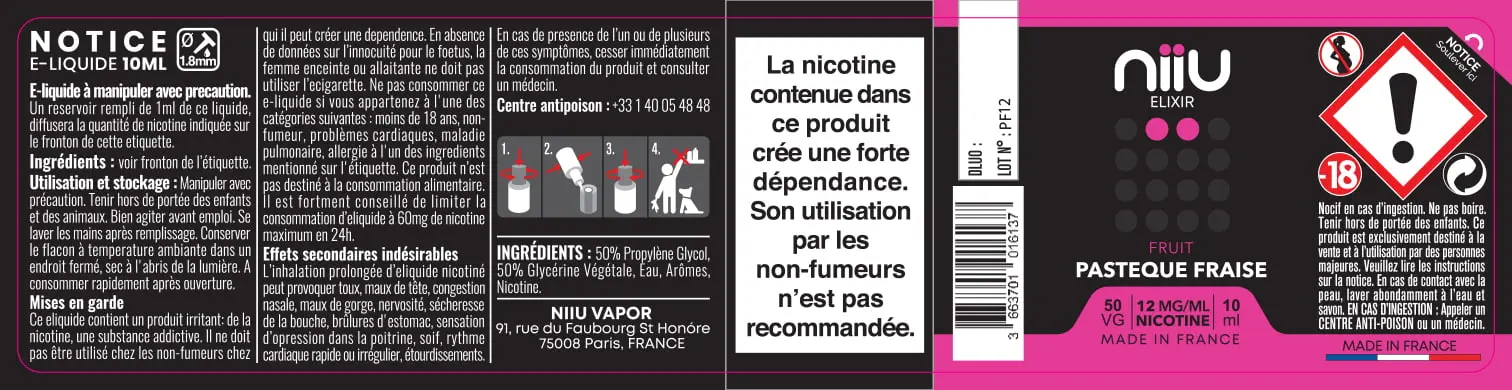 30X125 10ML PASTEQUE-FRAISE_NIIU-Elixir_10ml_12mg_FR