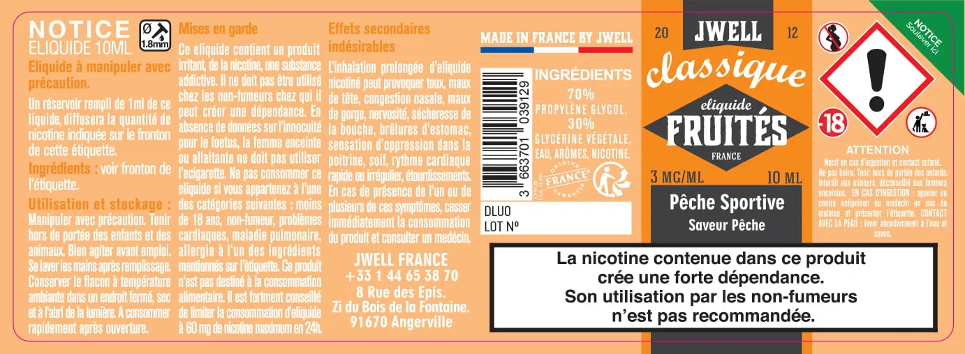 40X114 10ML PECHE SPORTIVE 10ml_3MG - CLASSIC FRUITES (1)