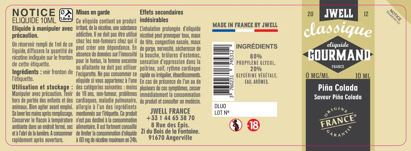 40X114 10ML PINA-COLADA-10ml-0mg