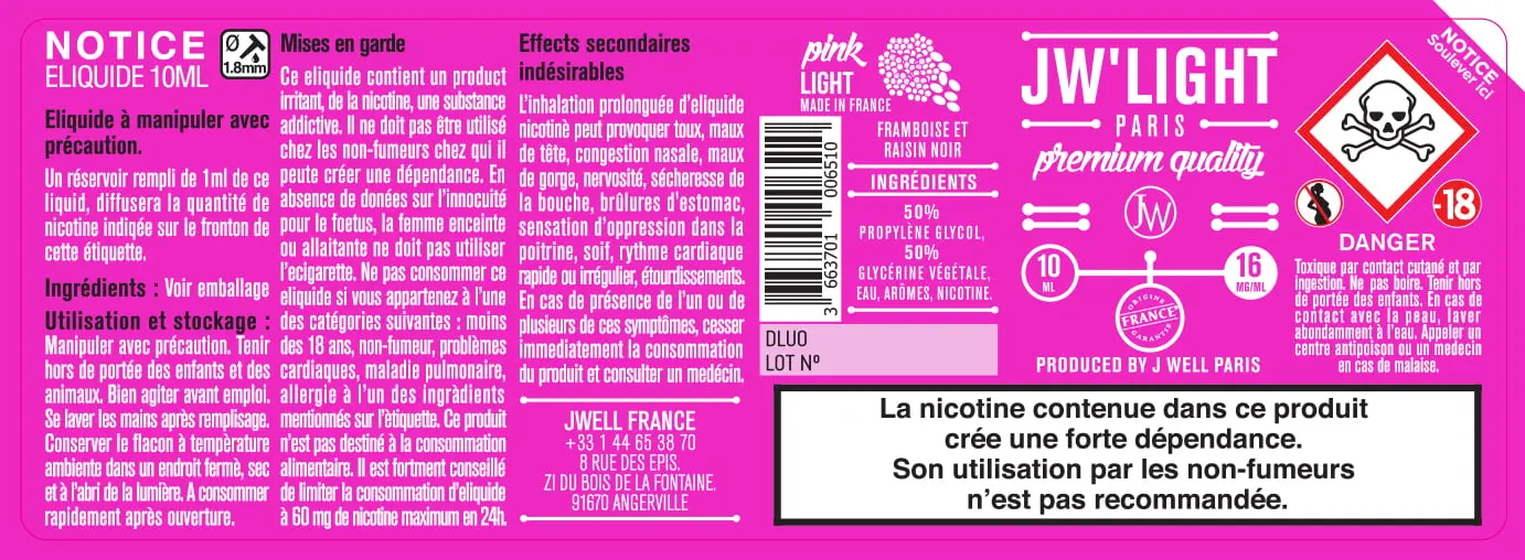 40X114 10ML PINK-LIGHT-10ml-16mg