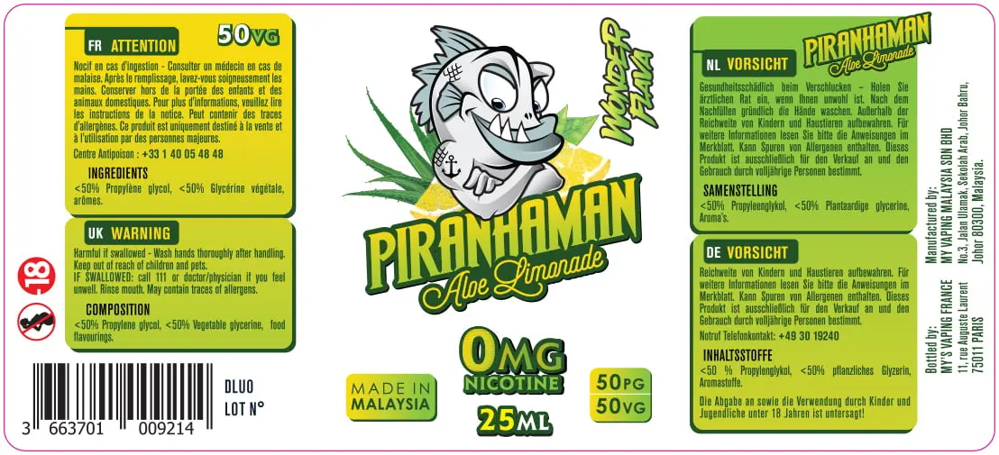 42X93 25ML PIRANHAMAN_WONDER FLAVA_MY'S Vaping_25ml