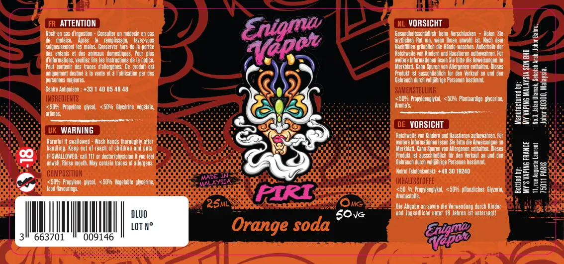 42X93 25ML PIRI_ENIGMA_MY'S Vaping_25ml