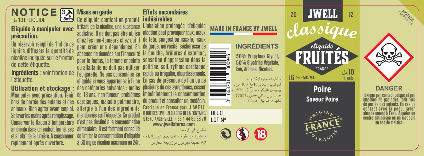 40X114 10ML POIRE 10ml ALGERIA-16mg
