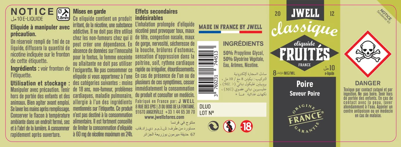 40X114 10ML POIRE 10ml ALGERIA-8mg