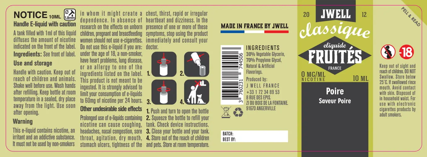40X114 10ML POIRE 10ml-UK - 0mg