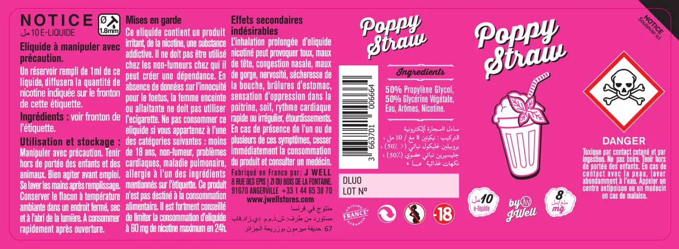 40X114 10ML POPPY STRAW 10ml ALGERIA-8mg