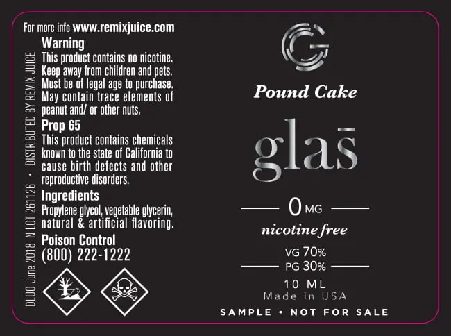 52X38 10ML POUND CAKE GLAS_10ml_REMIX