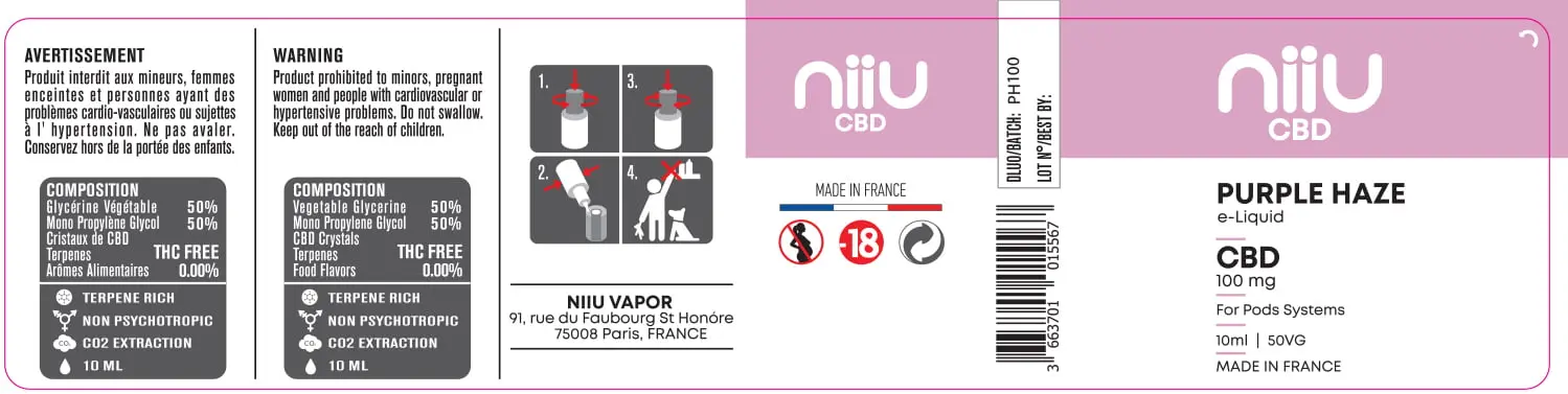 30X125 10ML PURPLE-HAZE-CBD_100mg_NIIU_10ml-125x30mm