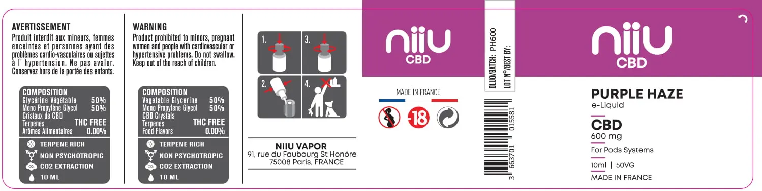 30X125 10ML PURPLE-HAZE-CBD_600mg_NIIU_10ml-125x30mm