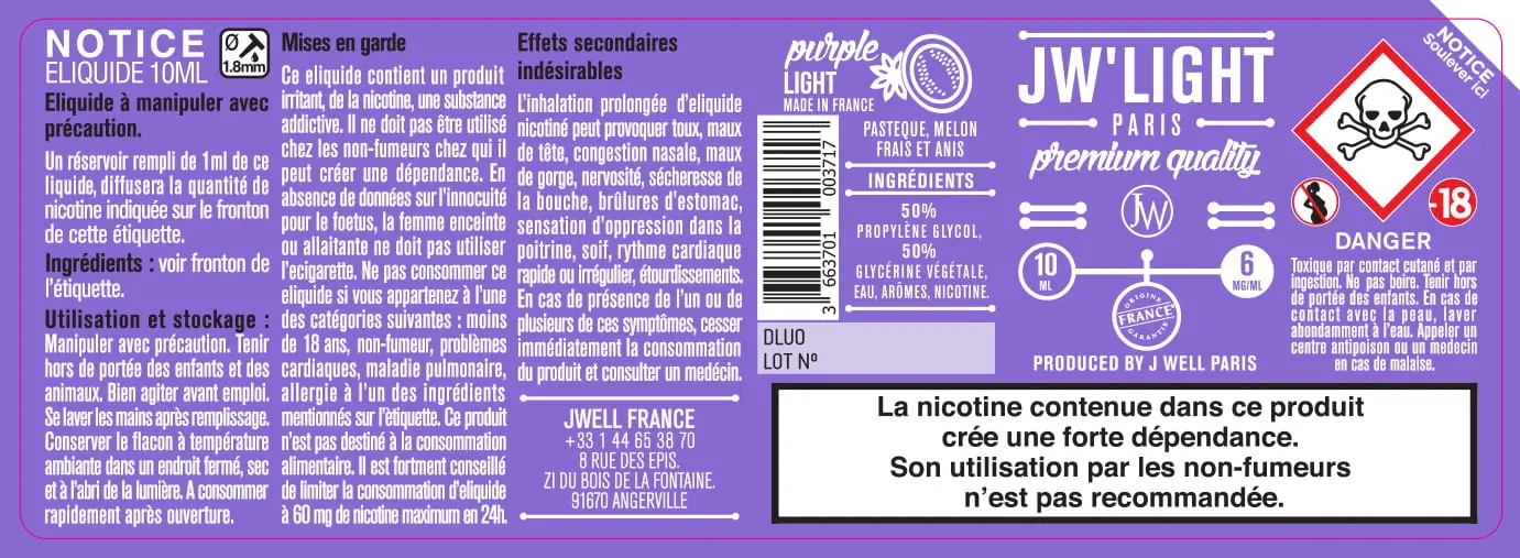 40X114 10ML PURPLE-LIGHT-10ml-6mg