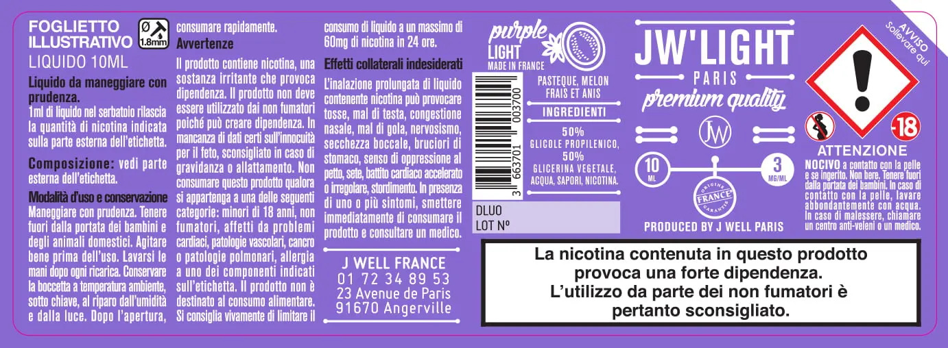 40X114 10ML PURPLE LIGHT 10ml-IT-3mg