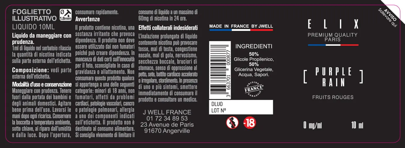 40X114 10ML PURPLE RAIN 10ml-IT-0mg