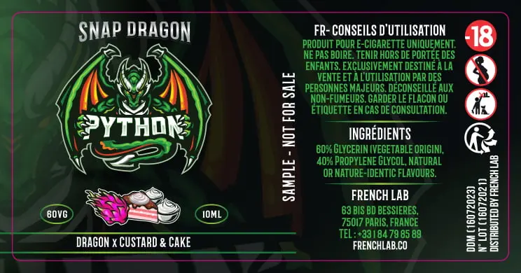 30X60 10ML PYTHON_SNAP_DRAGON-10ml