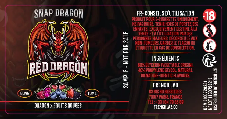 30X60 10ML RED-DRAGON_SNAP_DRAGON-10ml