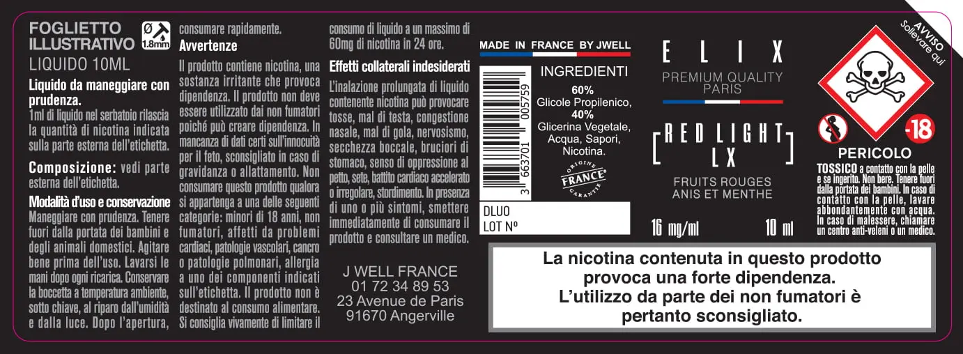 40X114 10ML RED LIGHT LX 10ml-IT-16mg