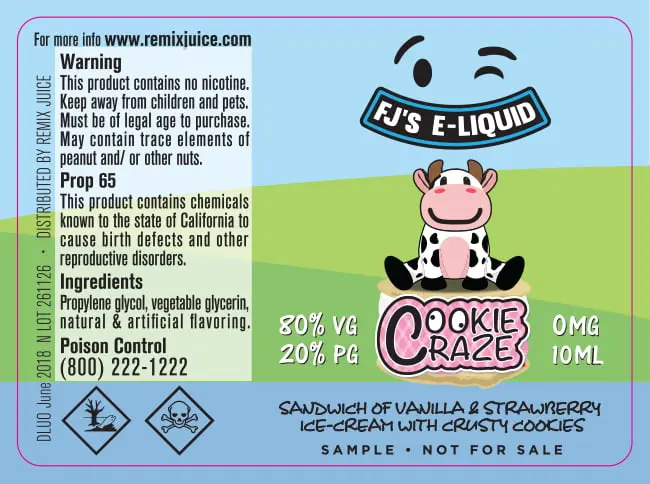 52X38 10ML REMIX JUICE 10ml_COOKIE CRAZE