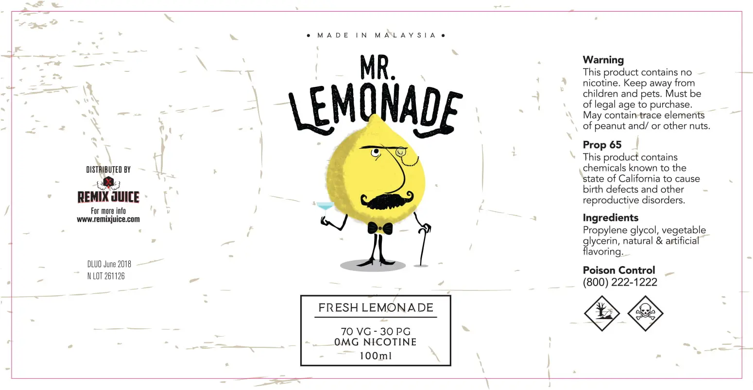 64X127 100ML REMIX JUICES 100ml_MR LEMONADE