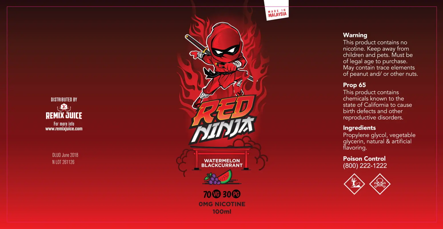 64X127 100ML REMIX JUICES 100ml_RED NINJA