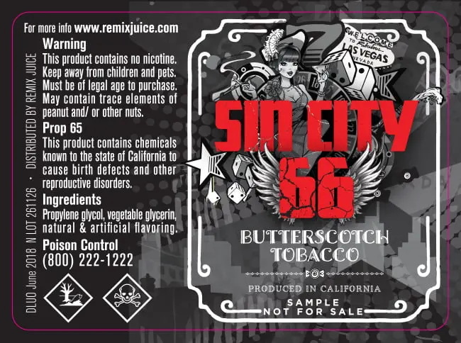 52X38 10ML REMIX JUICES 10ml_SIN CITY 66