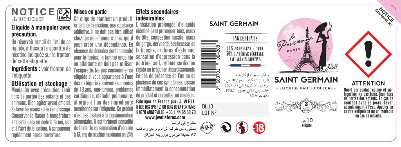 40X114 10ML SAINT GERMAIN 10ml ALGERIA-3mg
