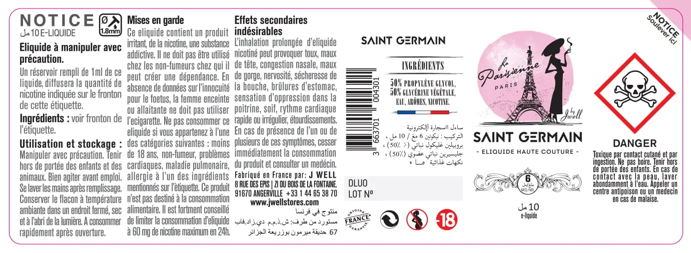 40X114 10ML SAINT GERMAIN 10ml ALGERIA-6mg