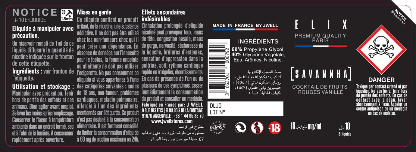 40X114 10ML SAVANNHA 10ml ALGERIA-16mg