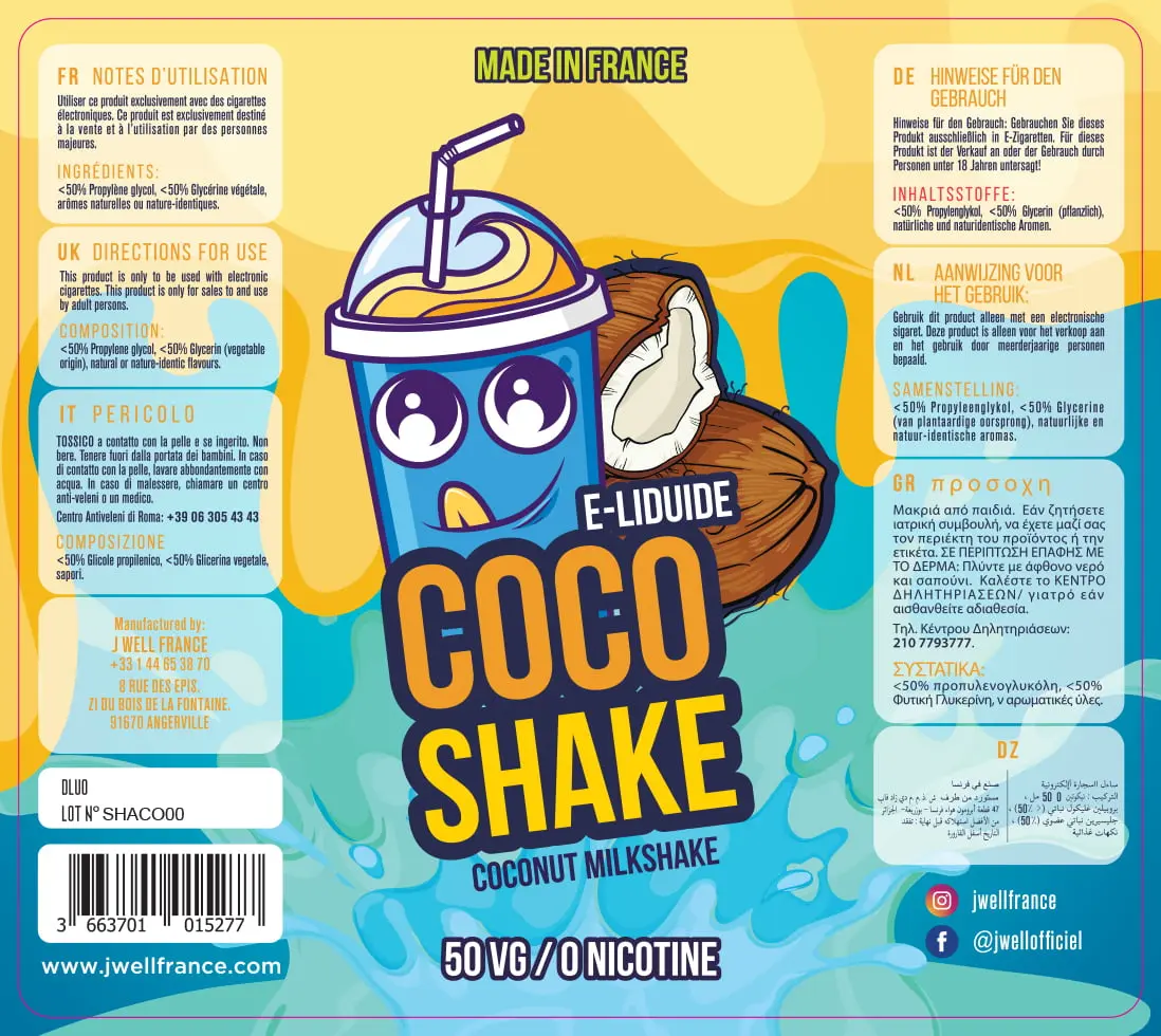 80X90 50ML SHAKE - COCO SHAKE 50ml