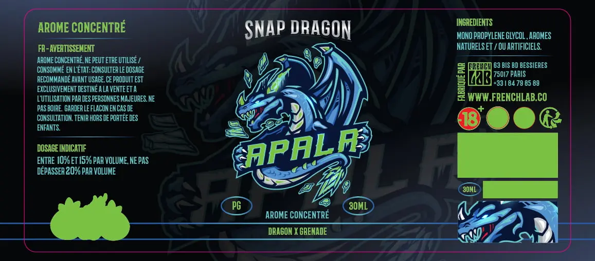 40X90 30ML SNAP-DRAGON_APALA_30ML