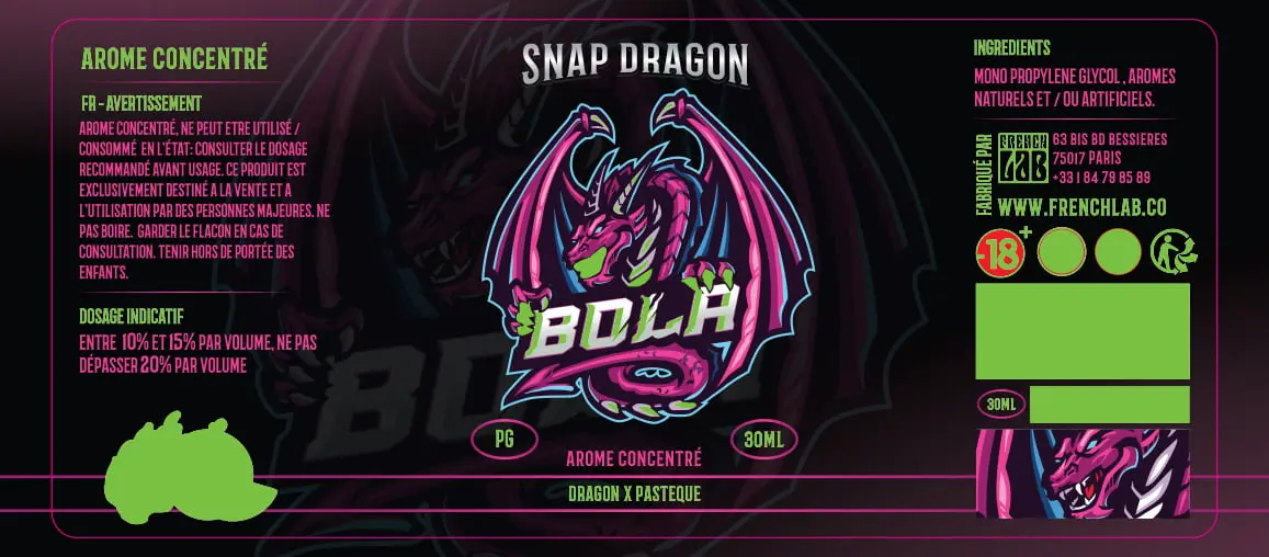 40X90 30ML SNAP-DRAGON_BOLA_30ML