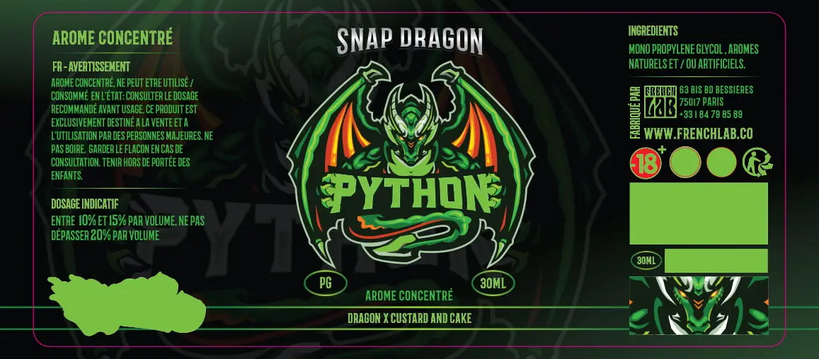 40X90 30ML SNAP-DRAGON_PYTHON_30ML