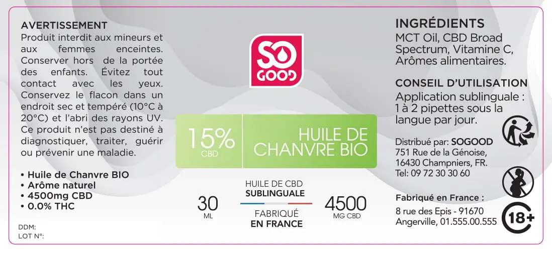 40X90 30ML SOGOOD_30ML_LABEL_OIL_CHANVRE-BIO_4500mg