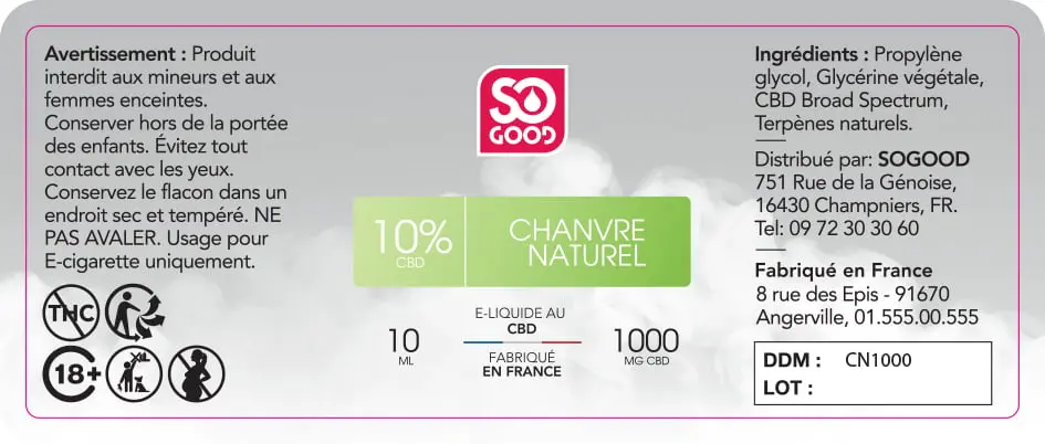 30X76 10ML SOGOOD_CBD-ELIQ_NATURAL 3 - 10ml_100mg