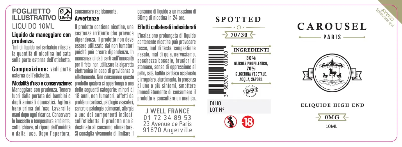 40X114 10ML SPOTTED 10ml IT- 0mg