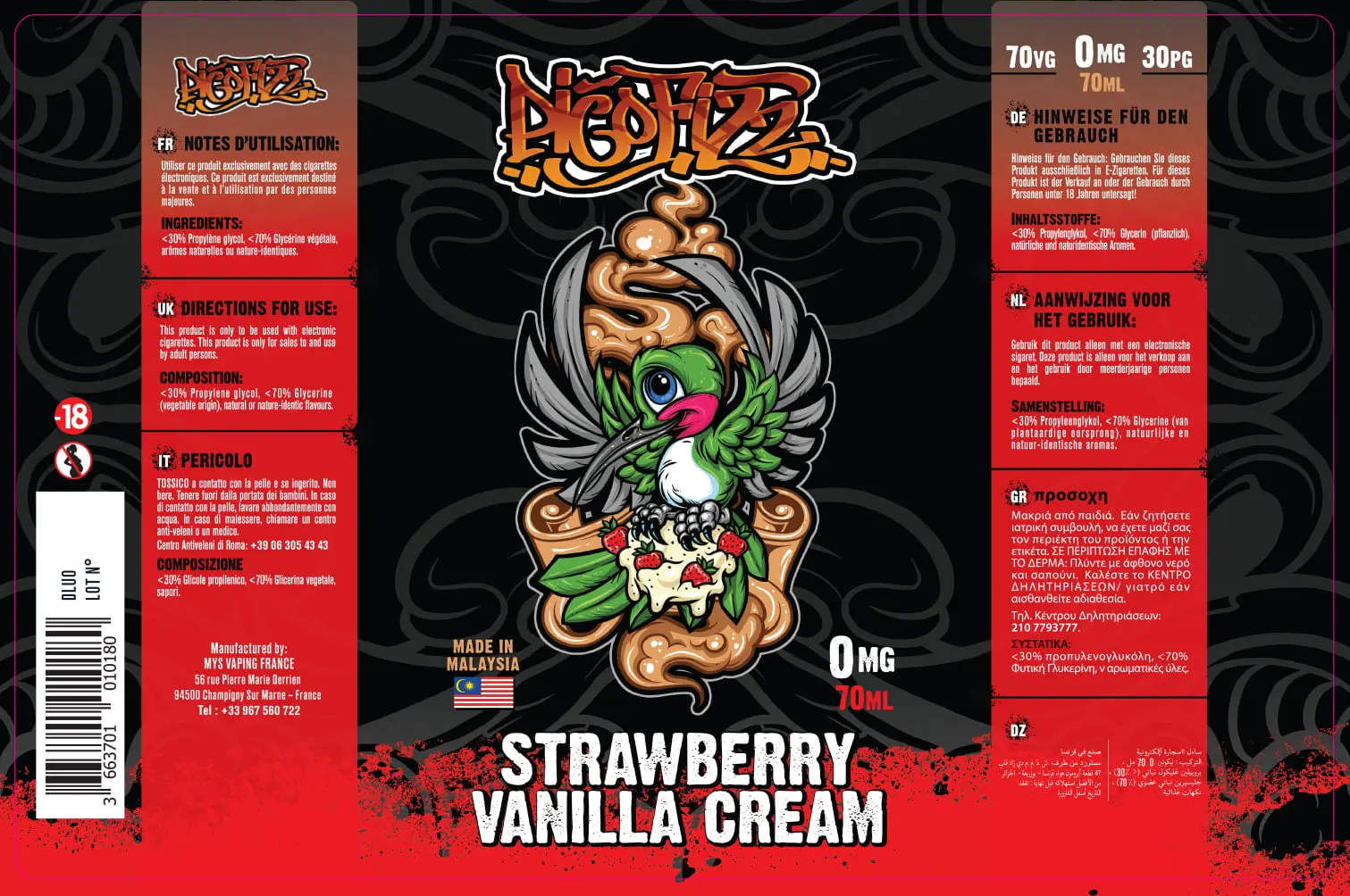 82X125 70ML STRAWBERRY VANILLA CREAM-PICOFIZZ_70ml