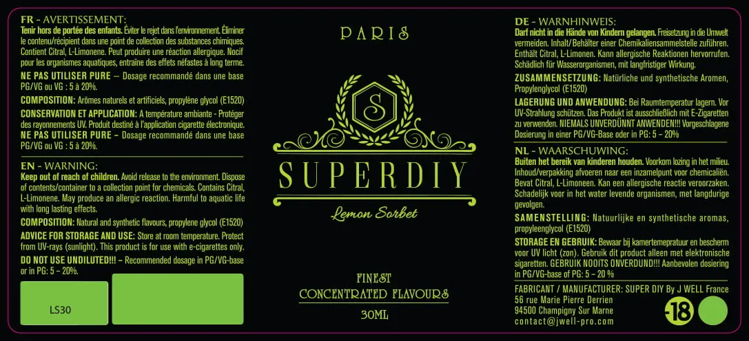 40X90 30ML SUPERDIY-LEMON-SORBET_PPAG PELCOB