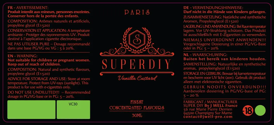40X90 30ML SUPERDIY-VANILLA-CUSTARD_PPAG PELCOB