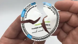 Serialetic autocollant ultra destructible securite