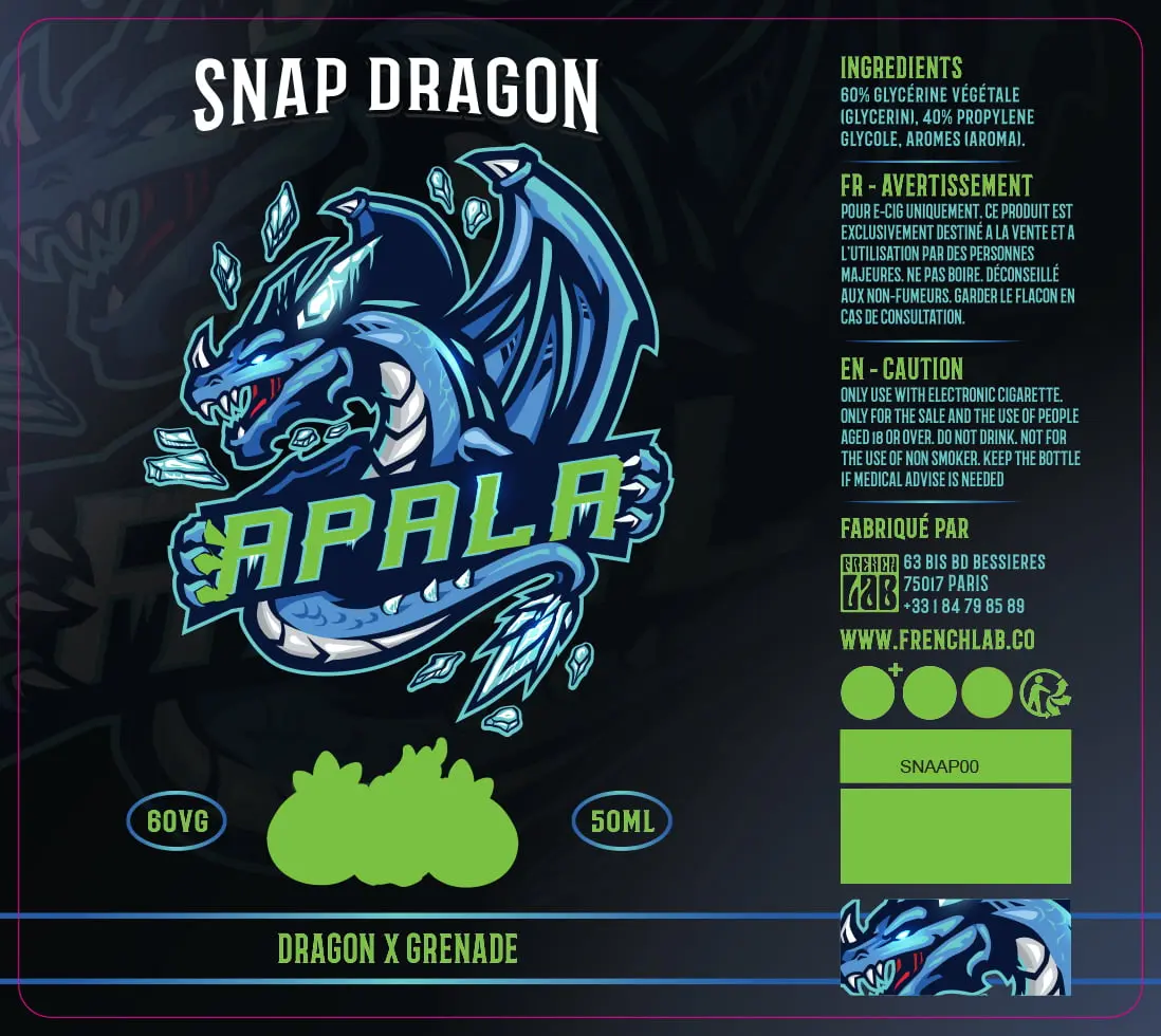 80X90 50ML SnapDragon APALA-Dragon-Grenade_50ml-PPAG PELICOB