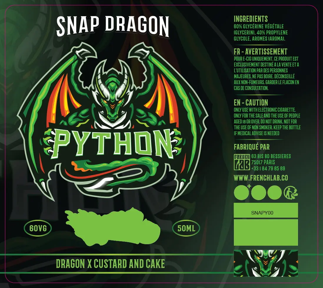 80X90 50ML SnapDragon PYTHON-Custartd&Cake_50ml-PPAG PELICOB