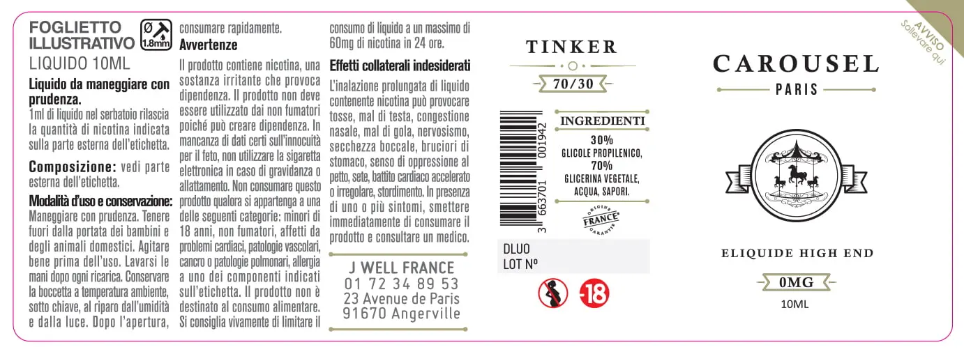 40X114 10ML TINKER 10ml IT- 0mg