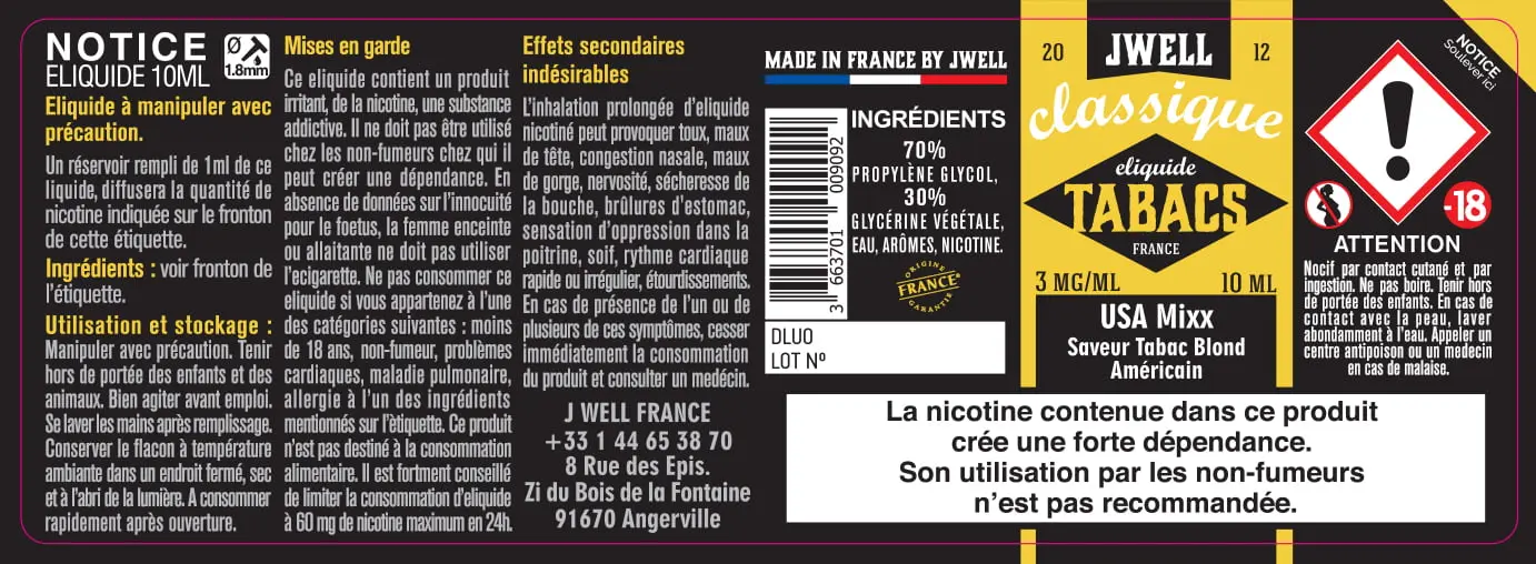 40X114 10ML USA-MIXX-10ml-3mg