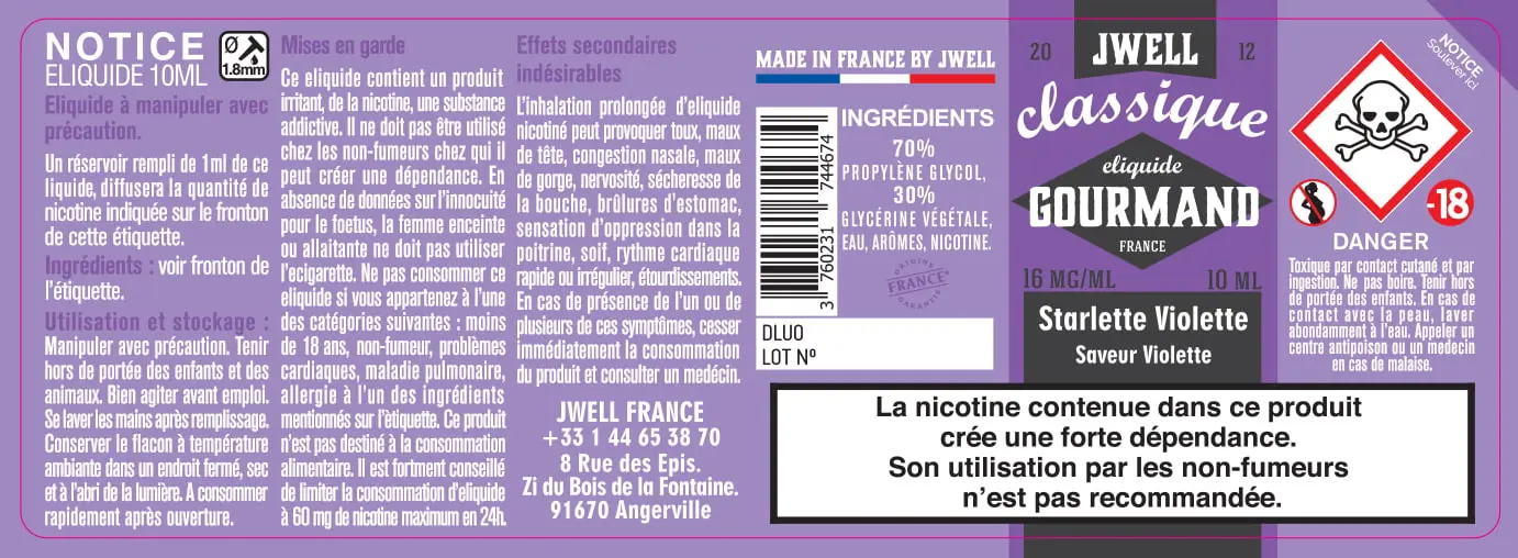 40X114 10ML VIOLETTE-10ml-16mg