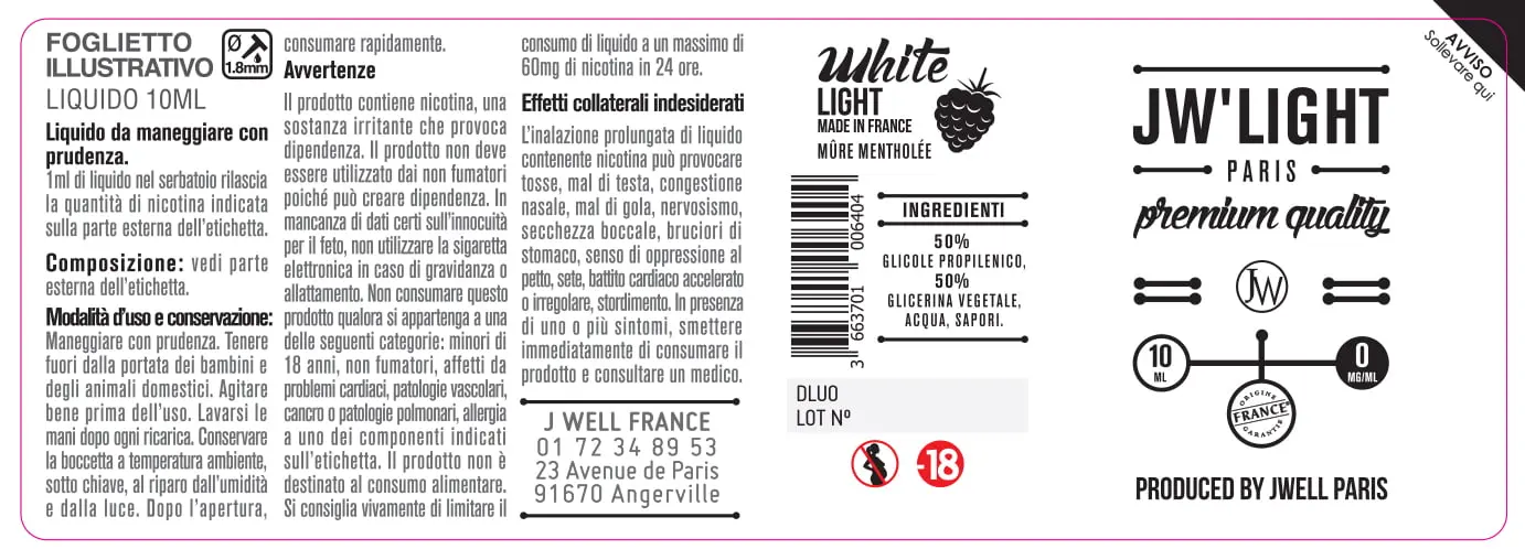 40X114 10ML WHITE LIGHT 10ml-IT-0mg