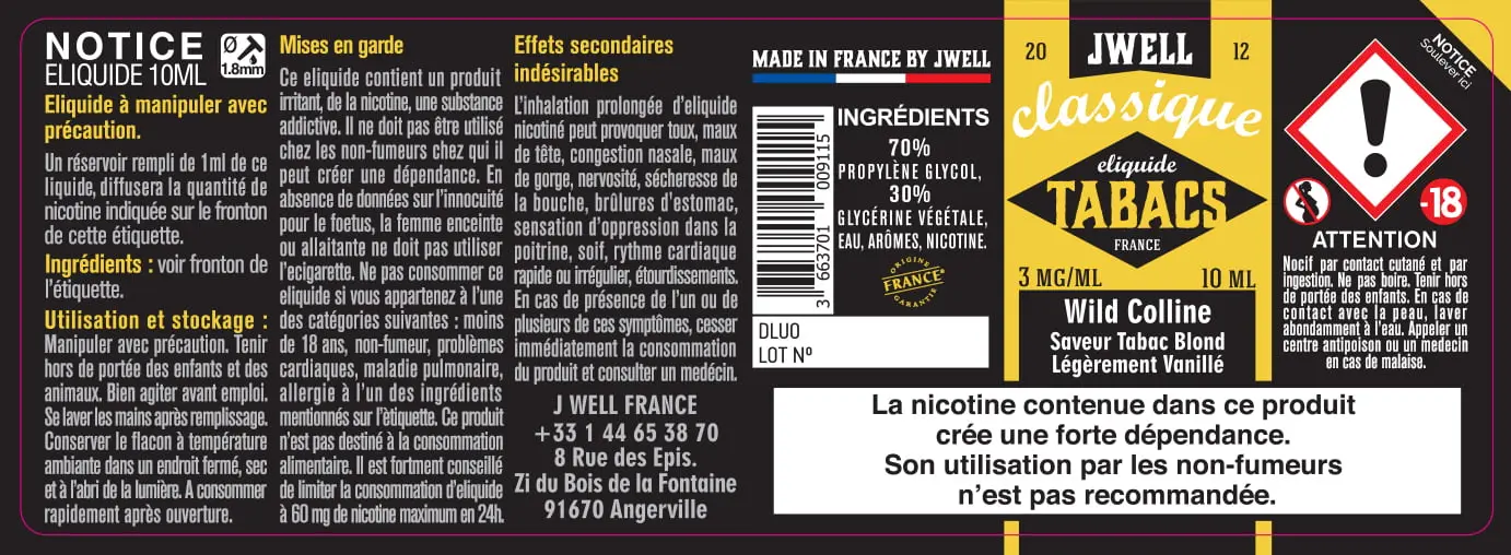40X114 10ML WILD-COLLINE-10ml-3mg