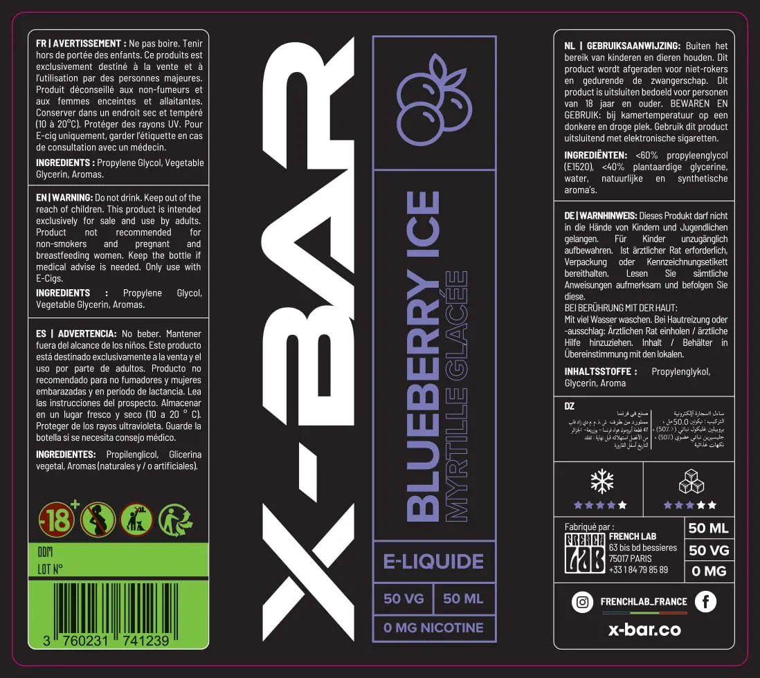 80X90 50ML X-BAR_50ML_BLUEBERRY PPAG PEL MAT