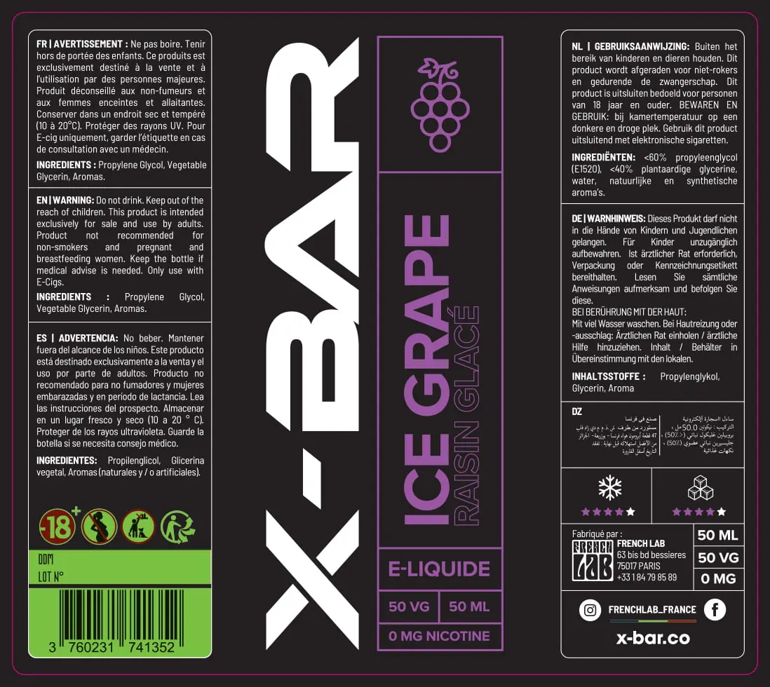 80X90 50ML X-BAR_50ML_GRAPE PPAG PEL MAT