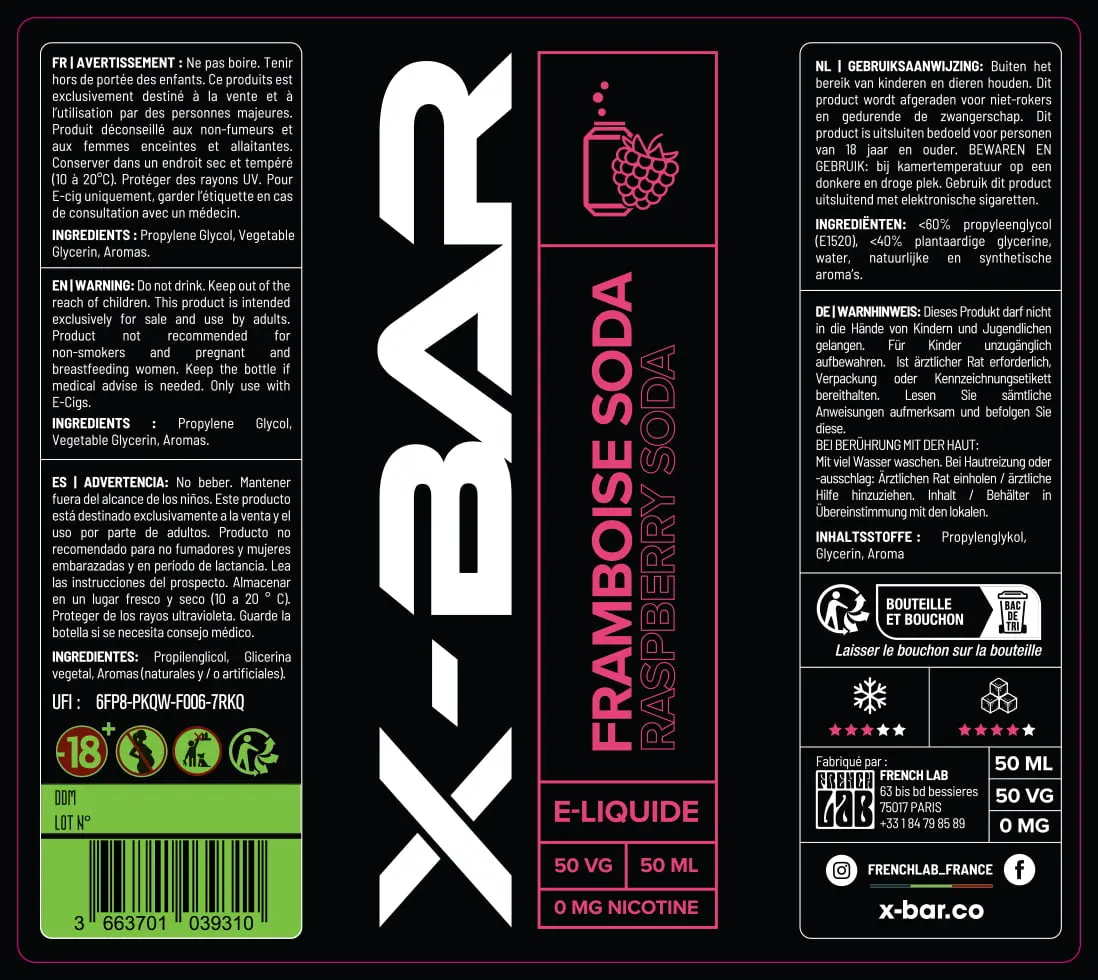 80X90 50ML X-BAR_50ML_RASPBERRY-SODA