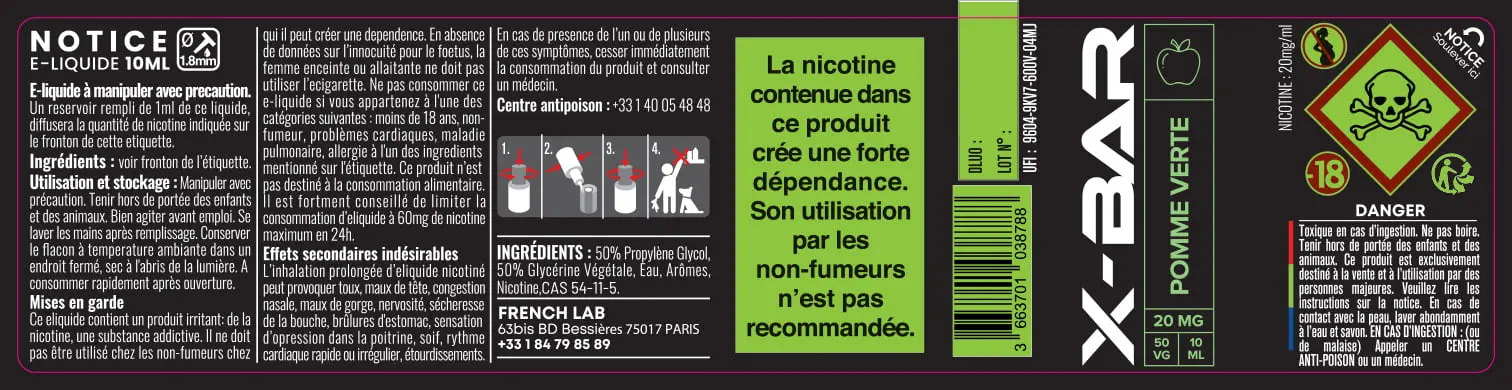 30X125 10ML XBAR-LABEL_APPLE_10ml_20mg