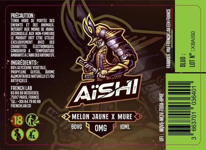 40X56 10ML XBAR_AISHI_10ml_0mg_LABEL